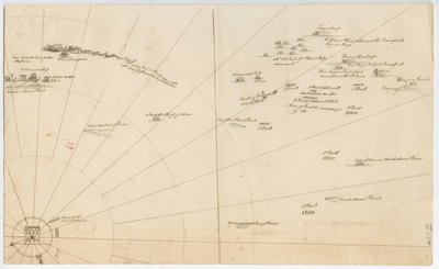 Plano de batalha para o cerco do porto de Boston, c.1775-1776 de American School