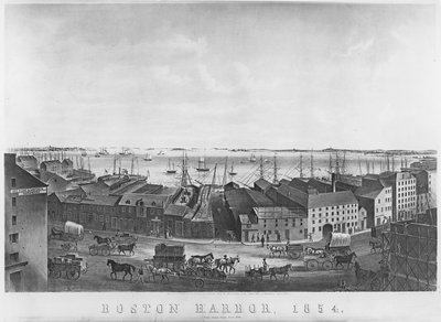 Porto de Boston, 1854 de American School