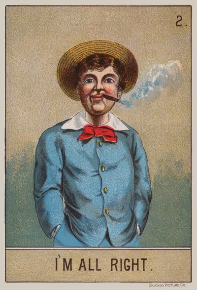 Rapaz a fumar (cor litho) de American School