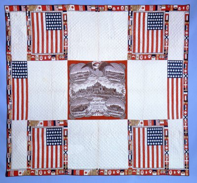 Colcha Centenária, Massachusetts, 1876 (algodão) de American School