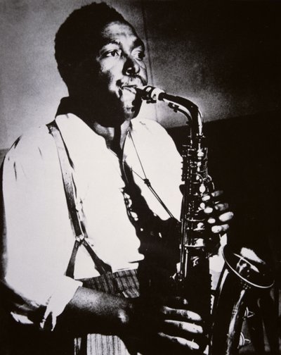 Charlie Parker (1920-55) (foto a p/b) de American School