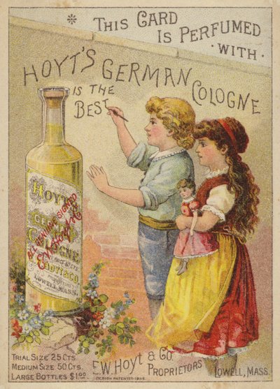 Crianças, com, colónia, garrafa de American School