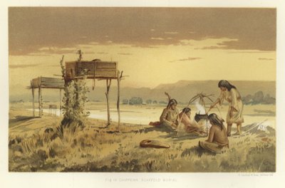 Enterro de andaime chippewa de American School
