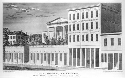 Correios de Cincinnatti, terceira rua, 1841 de American School