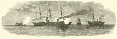Carneiros confederados engajados na frota de bloqueio de Charleston, janeiro de 1863 de American School