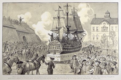 Desfile e Celebração do Congresso, c.1790 de American School