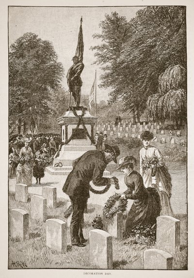 Dia da Decoração, em um pub de livros. 1896 de American School