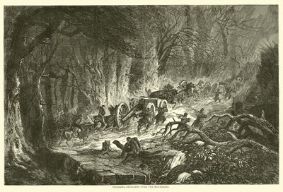 Arrastando artilharia sobre as montanhas, agosto de 1863 de American School