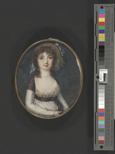 Eliza Poe (aguarela sobre marfim) de American School