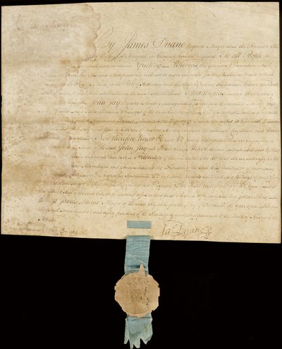 Proclamação resumida que concede a Liberdade da Cidade a John Jay de American School