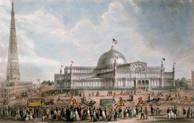 Vista Exterior do New York Crystal Palace, 1853 de American School