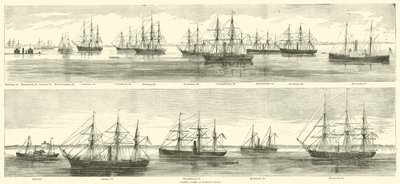Frota Federal em Hampton Roads, dezembro de 1864 de American School