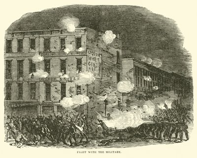 Lute com os militares, julho de 1863 de American School