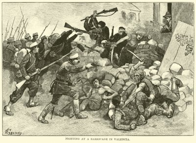 Lutando em uma barricada em Valência de American School
