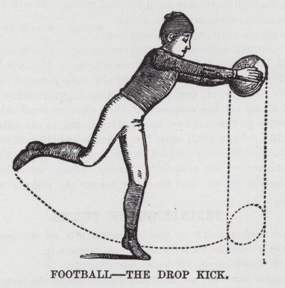 Futebol, o Drop Kick (gravura) de American School