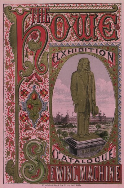 Capa do Catálogo de Exposições da Máquina de Costura Howe, 1876 de American School