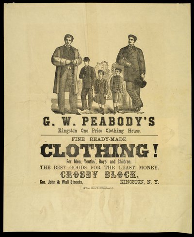 Casa de roupas GW Peabodys Kingston One Price de American School
