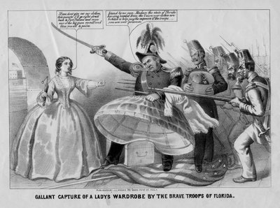 Galante captura de um guarda-roupa ladys pelas bravas tropas da Flórida, publicado por JL Magee, Filadélfia, c. 1861 de American School