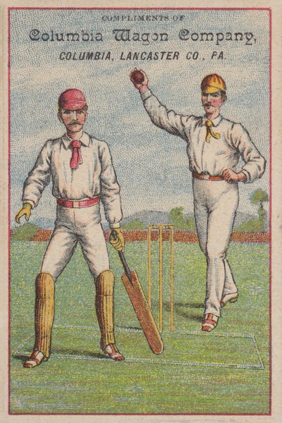 Jogo de cricket (chromolitho) de American School