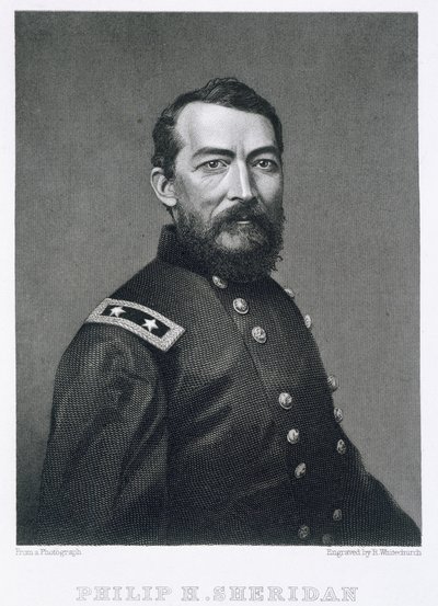 General Philip Sheridan, gravado a partir de uma fotografia de Robert E. Whitechurch (1814-c.1883) de American School