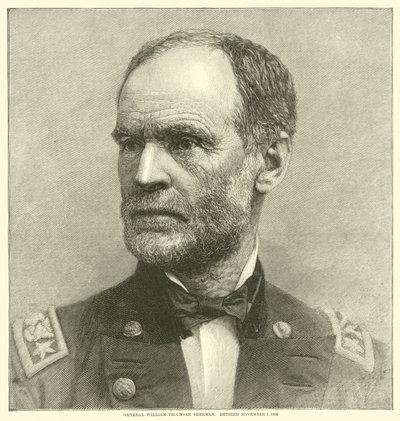 General William Tecumseh Sherman, aposentado em 1 de novembro de 1883, maio de 1864 de American School