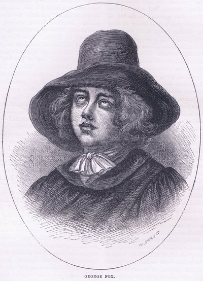 George Fox 1651, ilustração da história de Cassells do bar dos Estados Unidos. por Petter & Galpin c.1890 de American School