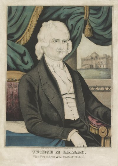 George M. Dallas, pub. 1844 (litografia a cores) de American School
