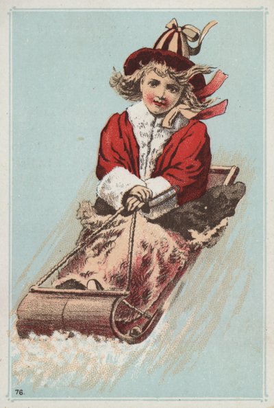 Menina no trenó de American School