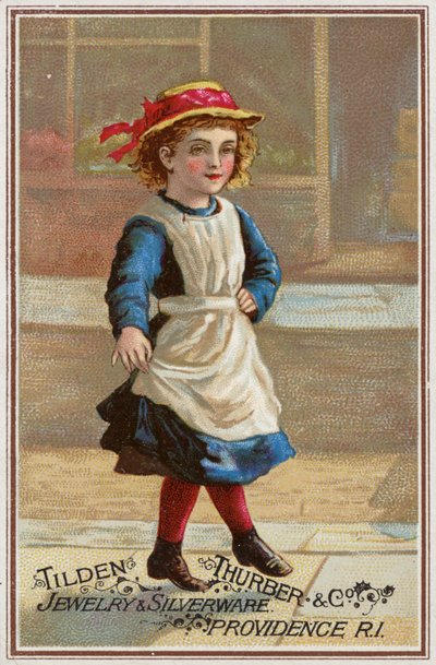 Menina pulando divertidamente (chromolitho) de American School