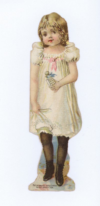 Menina carregando garrafa (de perfume) de American School