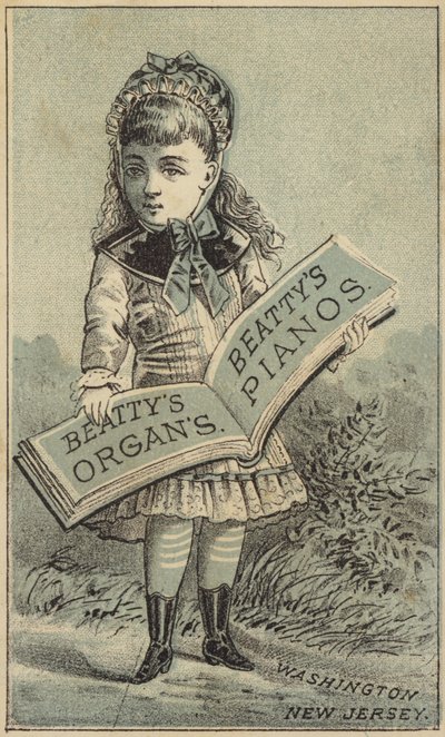Menina, segurando, livro de American School