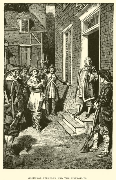 O Governador Berkeley e os Insurrectos (litografia) de American School