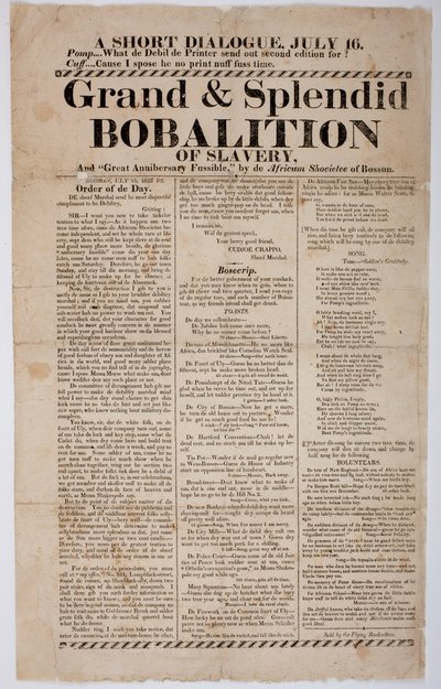 Grand e Splendid Bobalition of Slavery, 1822 de American School