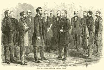 Grant recebendo sua comissão como Tenente Geral, maio de 1864 de American School