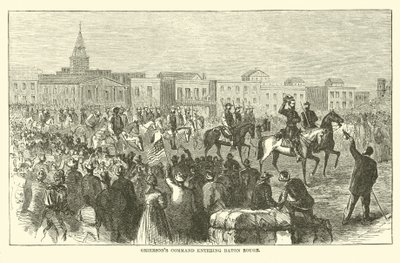 Comando de Grierson entrando em Baton Rouge, abril de 1863 de American School