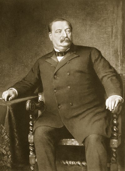 Grover Cleveland, 22º e 24º Presidente dos Estados Unidos da América, pub. 1901 (fotogravura) de American School
