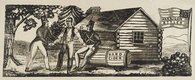 Emblema da campanha "Harrison & Tyler". de American School