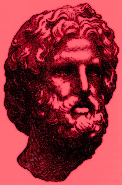 Chefe de Zeus, ilustração da História da Grécia por Victor Duruy, publicado em 1890 (imagem digitalmente melhorada) de American School