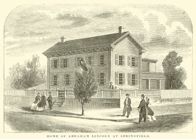 Casa de Abraham Lincoln em Springfield (gravura) de American School