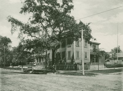 Casa de Abraham Lincoln em 1861 (fotogravura) de American School