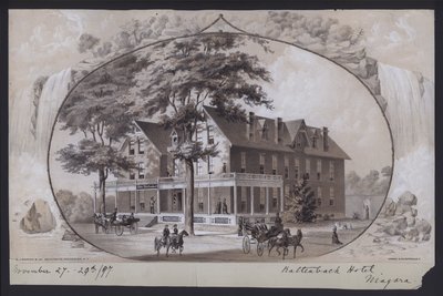 Hotel Kaltenbach, Niagara, Nova Iorque, EUA, c1897 (litografia) de American School