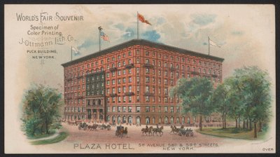 Hotel Trade Card (gravação a cores) de American School