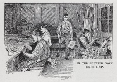 Na loja de escovas para aleijados (litho) de American School