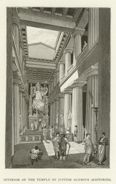 Interior do Templo de Júpiter Olimpo, restaurado de American School