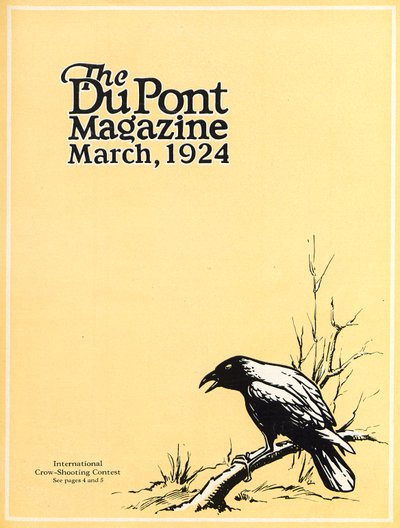 Concurso Internacional de Tiro ao Corvo, capa da Revista DuPont, março de 1924 de American School