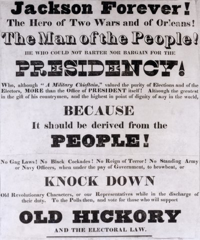 Jackson Forever, cartaz da campanha presidencial de American School