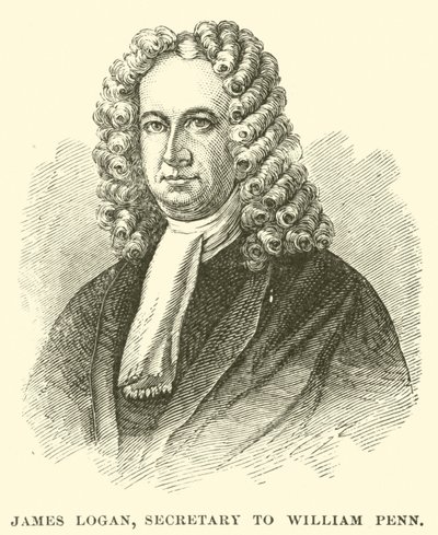 James Logan, Secretário de William Penn (gravura) de American School