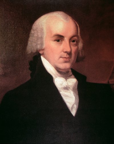 James Madison (1751-1836) (cor litho) de American School