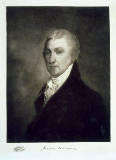 James Monroe, 5º Presidente dos Estados Unidos da América, pub. 1901 (fotogravura) de American School