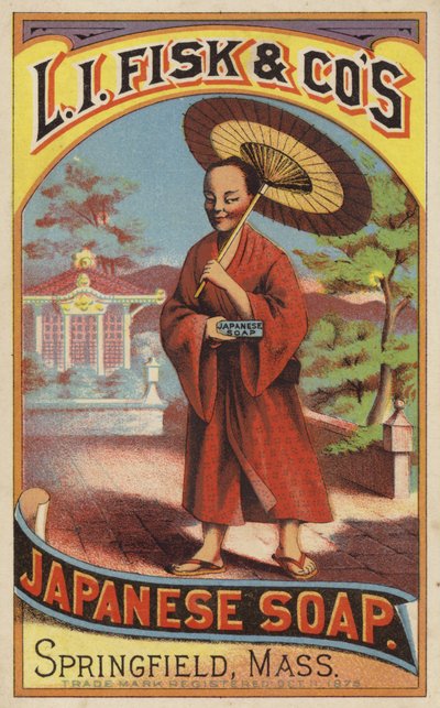 Homem japonês segurando sabão de American School